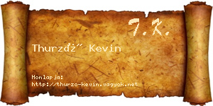 Thurzó Kevin névjegykártya