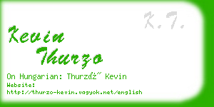 kevin thurzo business card